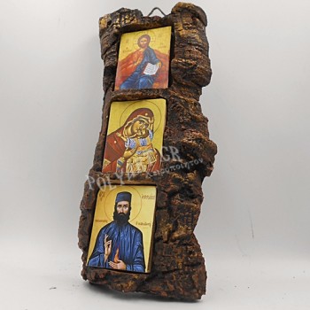 Πέτρινο Τρίπτυχο (Ιησούς-Θεοτόκος-Άγιος Εφραίμ)