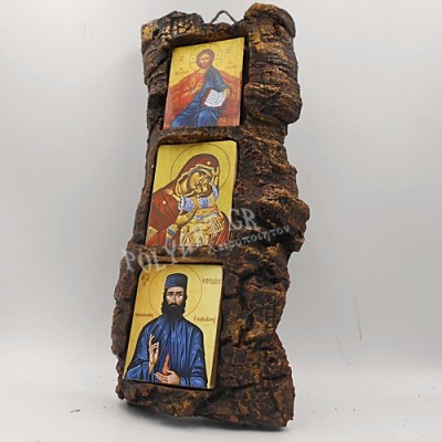 Πέτρινο Τρίπτυχο (Ιησούς-Θεοτόκος-Άγιος Εφραίμ)