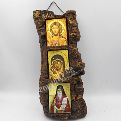 Πέτρινο Τρίπτυχο (Ιησούς-Θεοτόκος-Άγιος Πορφύριος)