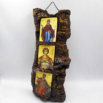 Πέτρινο Τρίπτυχο (Θεοτόκος-Άγιος Γεώργιος-Αγία Αικατερίνη)