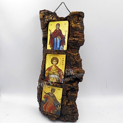 Πέτρινο Τρίπτυχο (Θεοτόκος-Άγιος Γεώργιος-Αγία Αικατερίνη)