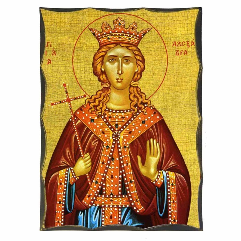 ΑΓΙΑ ΑΛΕΞΑΝΔΡΑ - Αγιορείτικη Ξύλινη Εικόνα
