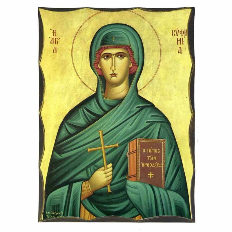 ΑΓΙΑ ΕΥΦΗΜΙΑ - Αγιορείτικη Ξύλινη Εικόνα