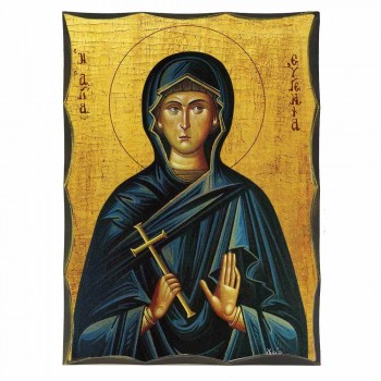 ΑΓΙΑ ΕΥΓΕΝΙΑ - Αγιορείτικη Ξύλινη Εικόνα