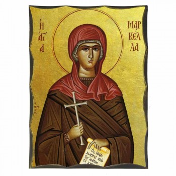 ΑΓΙΑ ΜΑΡΚΕΛΛΑ - Αγιορείτικη Ξύλινη Εικόνα