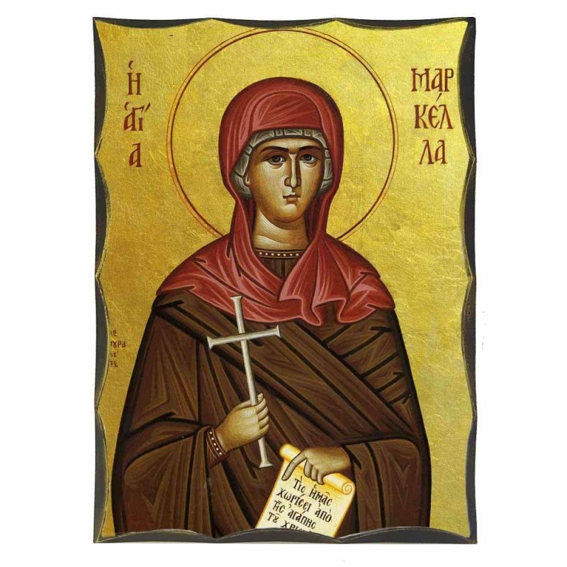 ΑΓΙΑ ΜΑΡΚΕΛΛΑ - Αγιορείτικη Ξύλινη Εικόνα