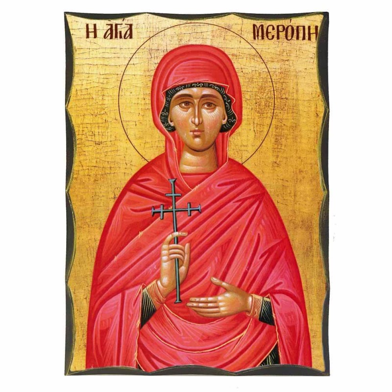 ΑΓΙΑ ΜΕΡΟΠΗ - Αγιορείτικη Ξύλινη Εικόνα