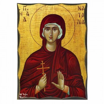 ΑΓΙΑ ΝΑΤΑΛΙΑ - Αγιορείτικη Ξύλινη Εικόνα