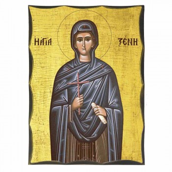 ΑΓΙΑ ΞΕΝΗ - Αγιορείτικη Ξύλινη Εικόνα