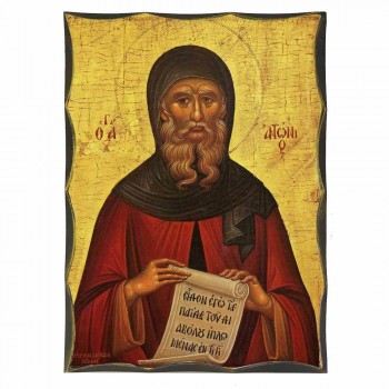 ΑΓΙΟΣ ΑΝΤΩΝΙΟΣ - Αγιορείτικη Ξύλινη Εικόνα