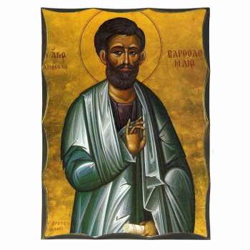 ΑΓΙΟΣ ΒΑΡΘΟΛΟΜΑΙΟΣ - Αγιορείτικη Ξύλινη Εικόνα