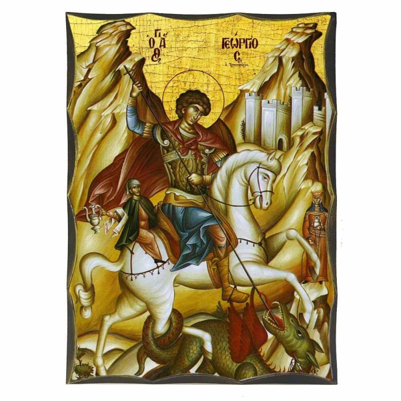 ΑΓΙΟΣ ΓΕΩΡΓΙΟΣ - Αγιορείτικη Ξύλινη Εικόνα