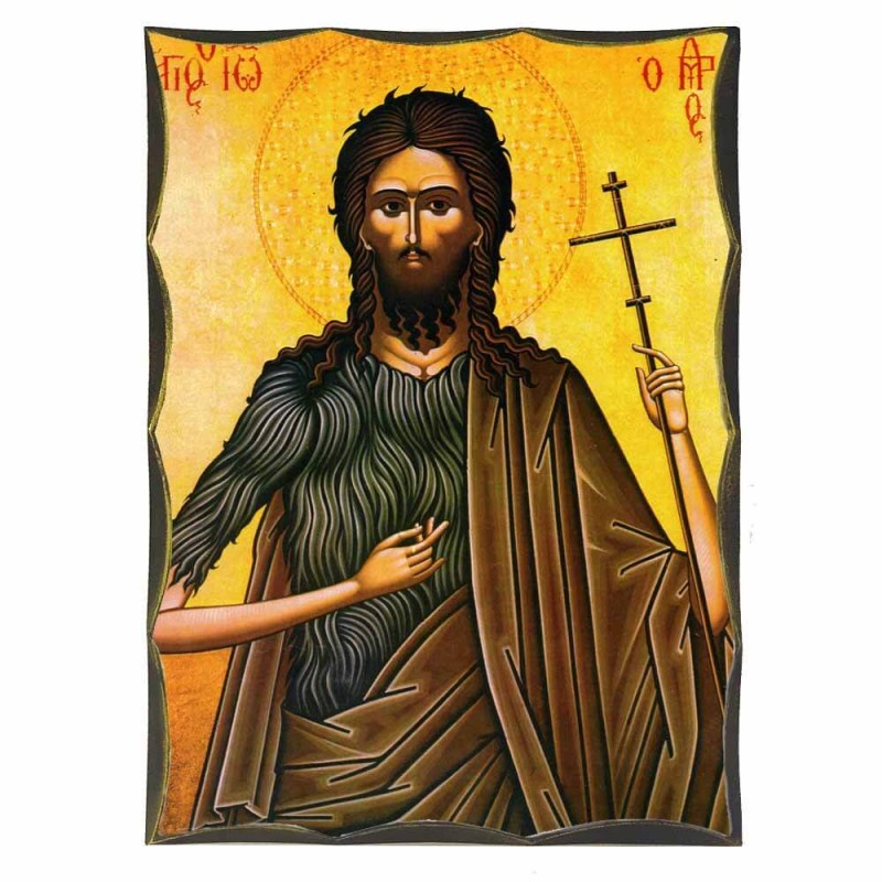ΑΓΙΟΣ ΙΩΑΝΝΗΣ ΠΡΟΔΡΟΜΟΣ - Αγιορείτικη Ξύλινη Εικόνα