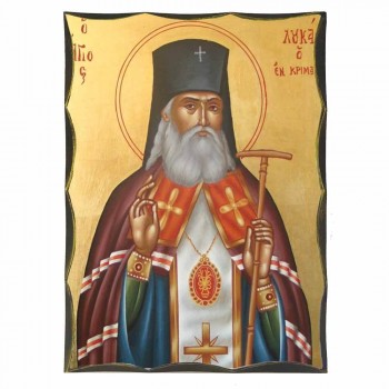 ΑΓΙΟΣ ΛΟΥΚΑΣ Ο ΙΑΤΡΟΣ - Αγιορείτικη Ξύλινη Εικόνα