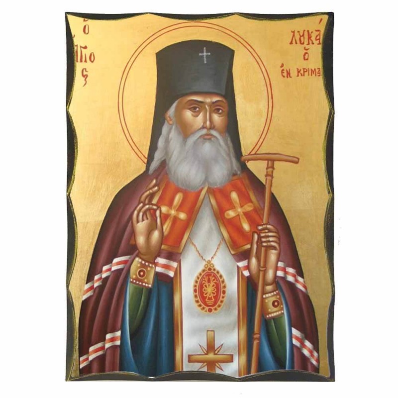 ΑΓΙΟΣ ΛΟΥΚΑΣ Ο ΙΑΤΡΟΣ - Αγιορείτικη Ξύλινη Εικόνα