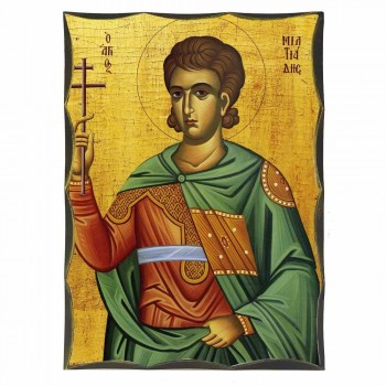 ΑΓΙΟΣ ΜΙΛΤΙΑΔΗΣ - Αγιορείτικη Ξύλινη Εικόνα
