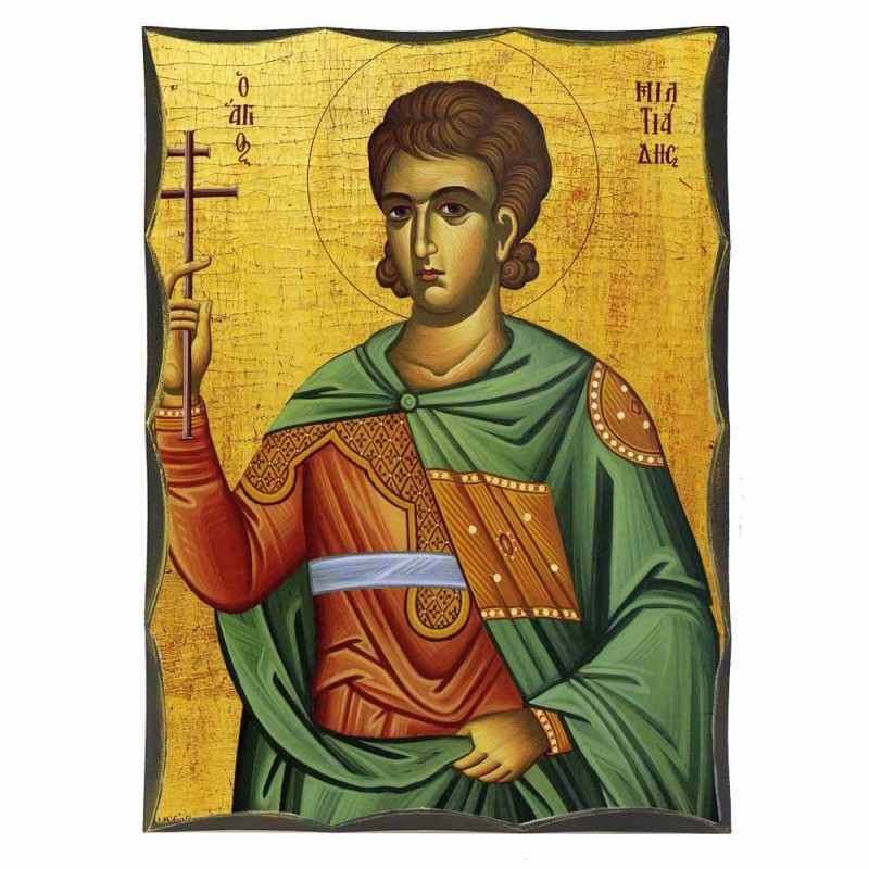 ΑΓΙΟΣ ΜΙΛΤΙΑΔΗΣ - Αγιορείτικη Ξύλινη Εικόνα