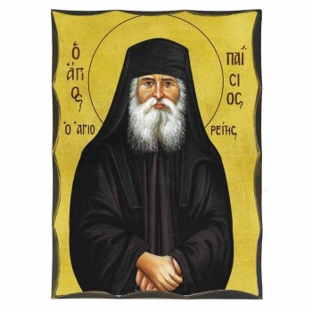 ΑΓΙΟΣ ΠΑΪΣΙΟΣ - Αγιορείτικη Ξύλινη Εικόνα