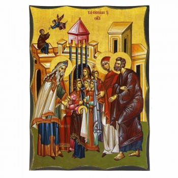 ΕΙΣΟΔΙΑ ΘΕΟΤΟΚΟΥ - Αγιορείτικη Ξύλινη Εικόνα