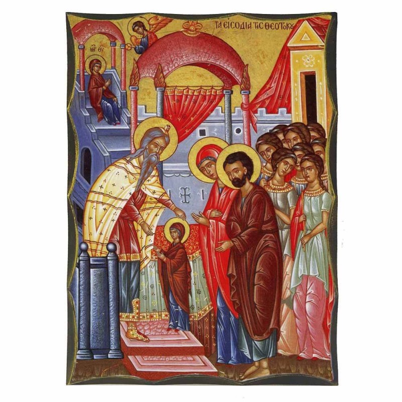 ΕΙΣΟΔΙΑ ΘΕΟΤΟΚΟΥ - Αγιορείτικη Ξύλινη Εικόνα