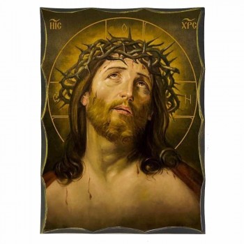 ΙΗΣΟΥΣ ΧΡΙΣΤΟΣ Ο ΝΥΜΦΙΟΣ - Αγιορείτικη Ξύλινη Εικόνα