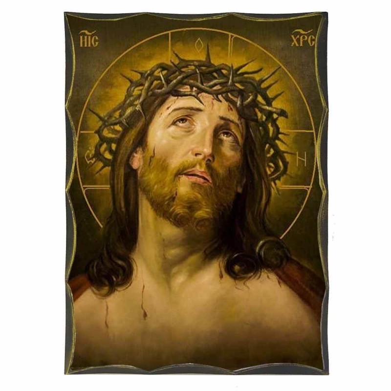 ΙΗΣΟΥΣ ΧΡΙΣΤΟΣ Ο ΝΥΜΦΙΟΣ - Αγιορείτικη Ξύλινη Εικόνα