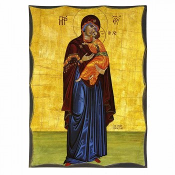 ΠΑΝΑΓΙΑ ΒΡΕΦΟΚΡΑΤΟΥΣΑ - Αγιορείτικη Ξύλινη Εικόνα