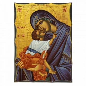 ΠΑΝΑΓΙΑ ΕΛΕΟΥΣΑ - Αγιορείτικη Ξύλινη Εικόνα