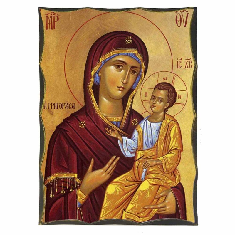 ΠΑΝΑΓΙΑ ΓΡΗΓΟΡΟΥΣΑ - Αγιορείτικη Ξύλινη Εικόνα