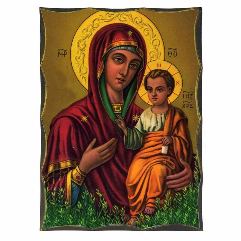 ΠΑΝΑΓΙΑ ΜΥΡΤΙΔΙΩΤΙΣΣΑ - Αγιορείτικη Ξύλινη Εικόνα