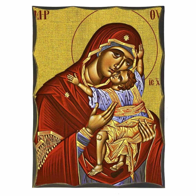 ΠΑΝΑΓΙΑ ΘΕΟΤΟΚΟΣ - Αγιορείτικη Ξύλινη Εικόνα