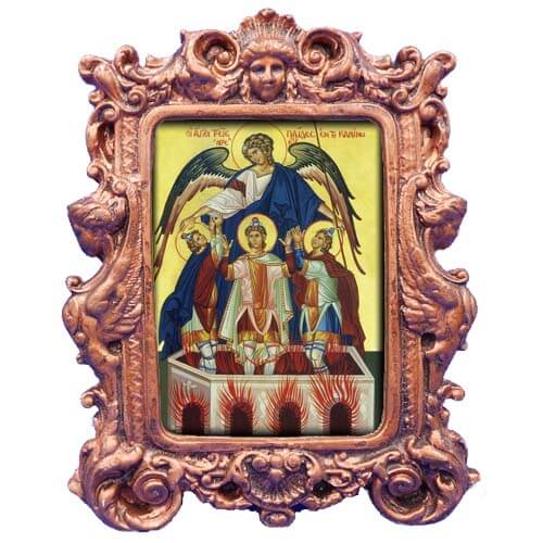 ΠΑΙΔΕΣ ΕΝ ΚΑΜΙΝΩ - Χάλκινη Κορνίζα Μπαρόκ