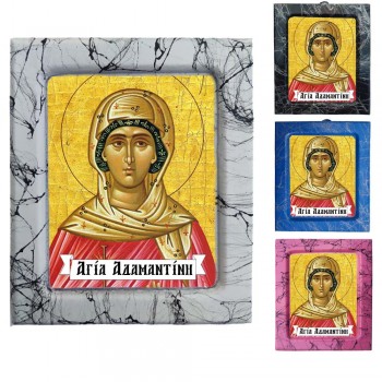 Αγία Αδαμαντίνη- Κεραμική Εικονούλα Τεχνοτροπίας 