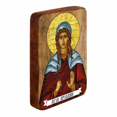 ΑΓΙΑ ΑΡΙΑΔΝΗ - Ξύλινη Εικονίτσα Μπομπονιέρα 9 cm