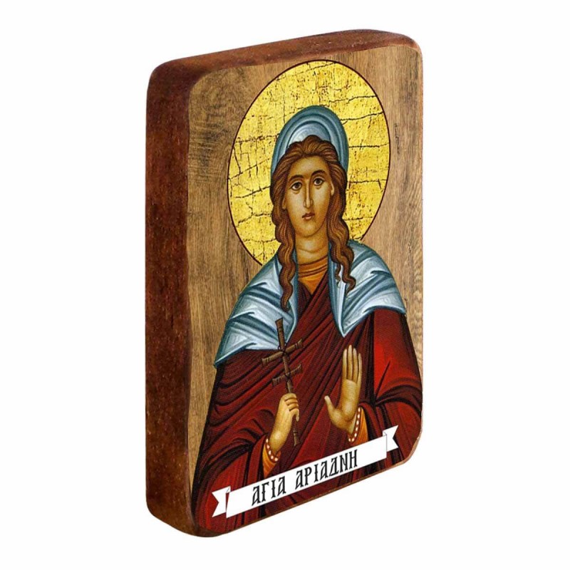 ΑΓΙΑ ΑΡΙΑΔΝΗ - Ξύλινη Εικονίτσα Μπομπονιέρα 9 cm