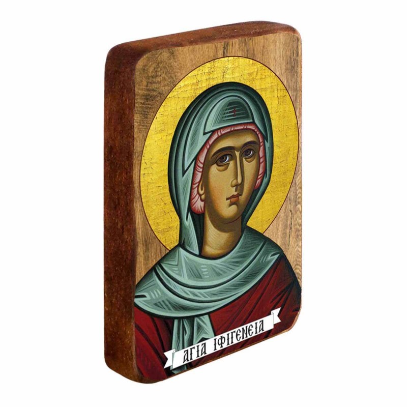 ΑΓΙΑ ΙΦΙΓΕΝΕΙΑ - Ξύλινη Εικονίτσα Μπομπονιέρα 10cm