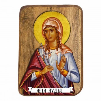 ΑΓΙΑ ΛΥΔΙΑ - Ξύλινη Εικονίτσα Μπομπονιέρα 10cm