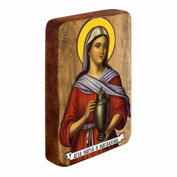 ΑΓΙΑ ΜΑΡΙΑ ΜΑΓΔΑΛΗΝΗ - Ξύλινη Εικονίτσα Μπομπονιέρα  9cm