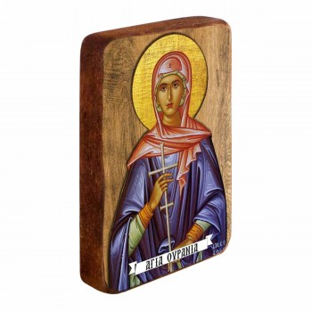 ΑΓΙΑ ΟΥΡΑΝΙΑ - Ξύλινη Εικονίτσα Μπομπονιέρα 10cm