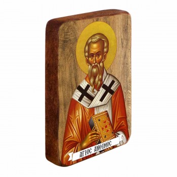 ΑΓΙΟΣ ΑΝΘΙΜΟΣ - Ξύλινη Εικονίτσα Μπομπονιέρα 10cm