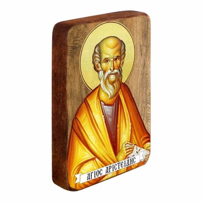 ΑΓΙΟΣ ΑΡΙΣΤΕΙΔΗΣ - Ξύλινη Εικονίτσα Μπομπονιέρα 10cm