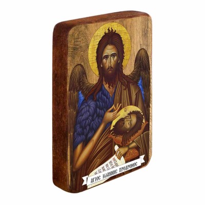 ΑΓΙΟΣ ΙΩΑΝΝΗΣ ΠΡΟΔΡΟΜΟΣ - Ξύλινη Εικονίτσα Μπομπονιέρα 10cm