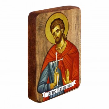 ΑΓΙΟΣ ΚΑΛΛΙΝΙΚΟΣ - Ξύλινη Εικονίτσα Μπομπονιέρα 10cm
