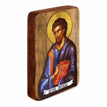 ΑΓΙΟΣ ΛΟΥΚΑΣ - Ξύλινη Εικονίτσα Μπομπονιέρα 10cm