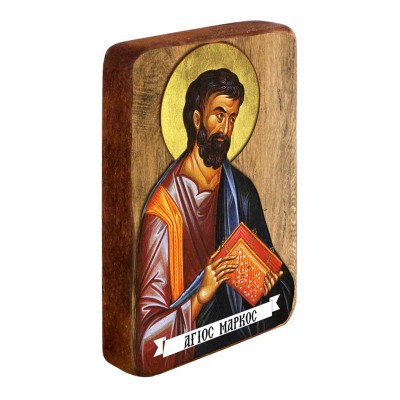 ΑΓΙΟΣ ΜΑΡΚΟΣ - Ξύλινη Εικονίτσα Μπομπονιέρα 9cm