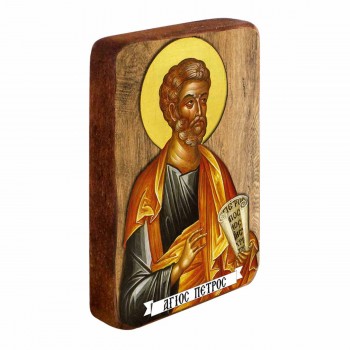 ΑΓΙΟΣ ΠΕΤΡΟΣ - Ξύλινη Εικονίτσα Μπομπονιέρα 10cm