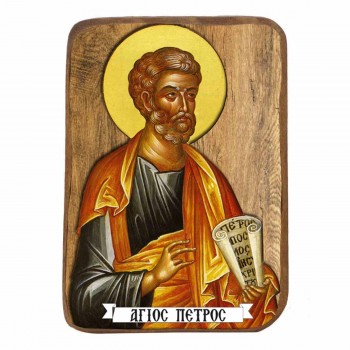 ΑΓΙΟΣ ΠΕΤΡΟΣ - Ξύλινη Εικονίτσα Μπομπονιέρα 10cm
