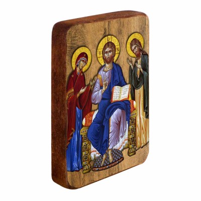 ΔΕΗΣΗ - Ξύλινη Εικονίτσα Μπομπονιέρα 9cm