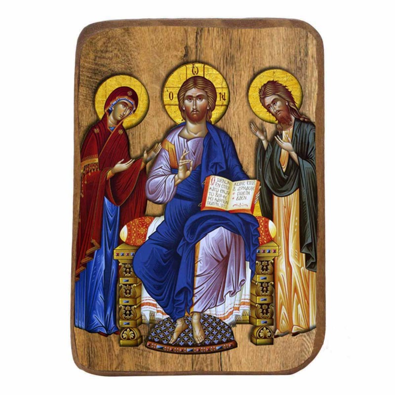 ΔΕΗΣΗ - Ξύλινη Εικονίτσα Μπομπονιέρα 9cm