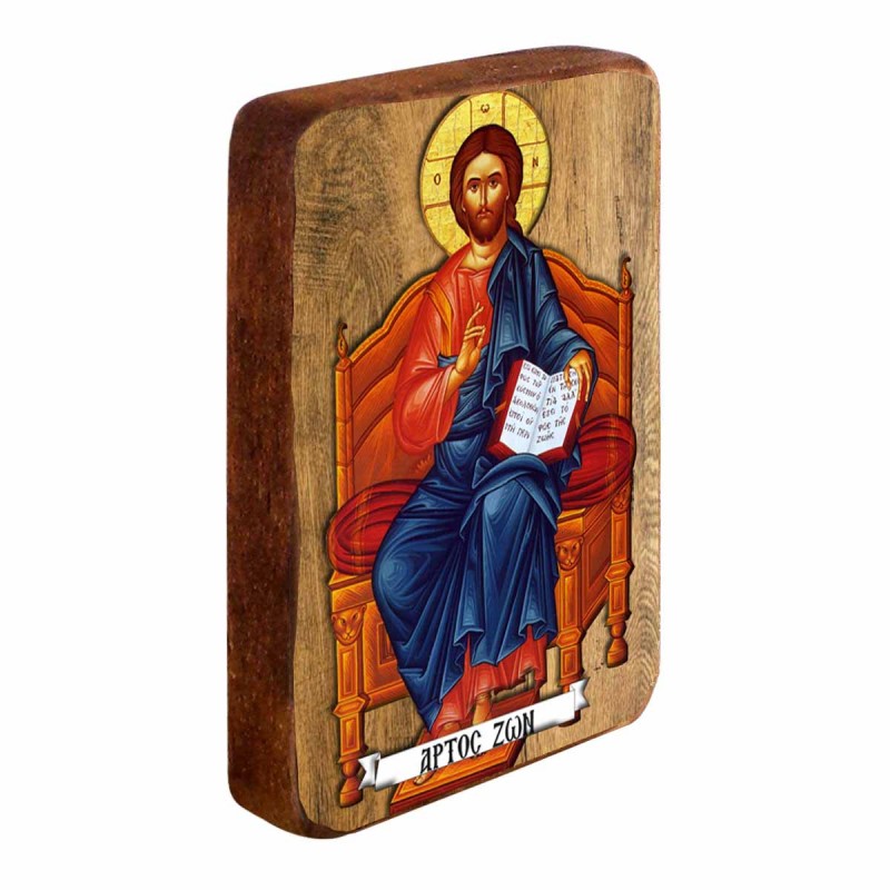 ΙΗΣΟΥΣ ΧΡΙΣΤΟΣ - Ξύλινη Εικονίτσα Μπομπονιέρα 9cm